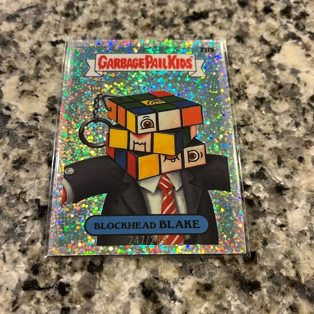 Garbage Pail Kids Chrome 2024 Series 7 Blockhead Blake Sparkle Refractor 247/299